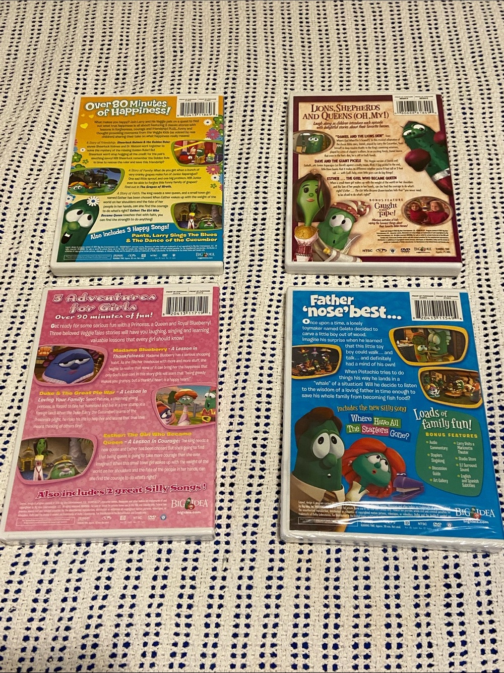 VeggieTales Set Of 4 DVD’s 2 Brand New 2 Open Different Titles Collectibles - Picture 8 of 10